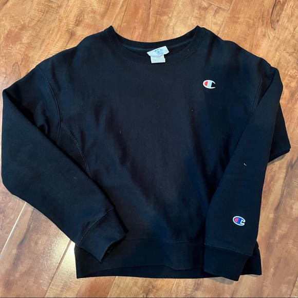 BLACK CHAMPION CREWNECK - Picture 1 of 3
